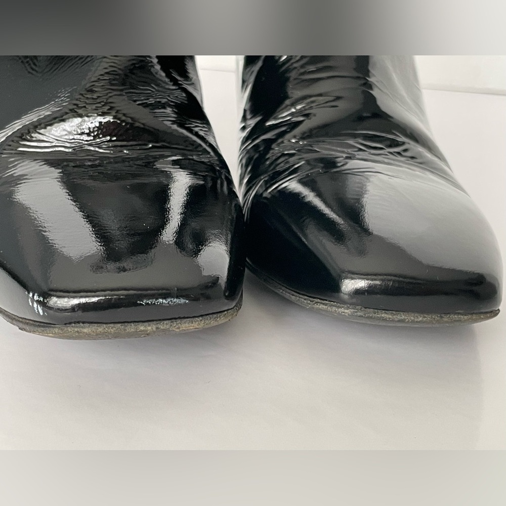 OFFICINE CREATIVE Black Patent Ankle Boots EU 37 Made in Italy - Picture 16 of 16